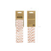 Picture of PAPER STRAWS STRIPED ROSE GOLD 19.5CM